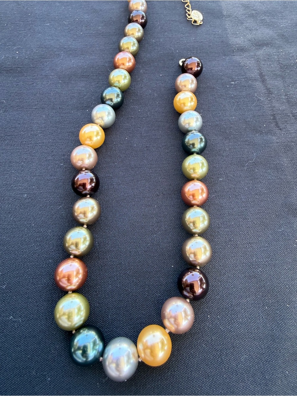 Vintage Kenneth Jay Lane Multicolor Faux Pearl Beaded Necklace - 2009